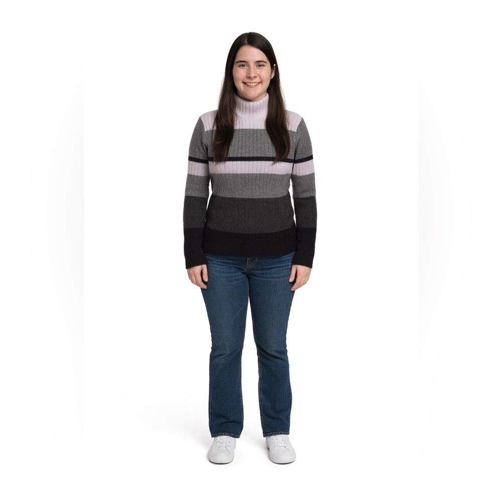 Amanda Smith turtleneck sweater size small black